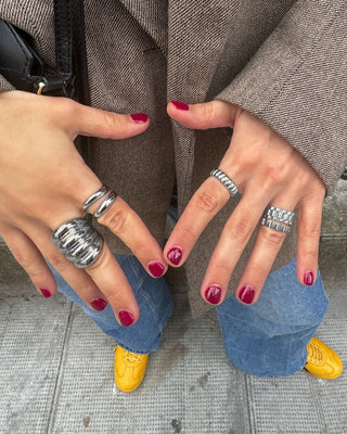 Anillo 4 Martinis plis Silver