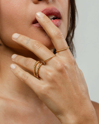 Set anillos trenzados