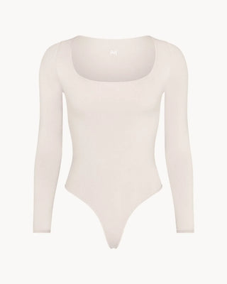 Body avispa shape sculpt blanco manga larga Pialü, producto solo vista frontal