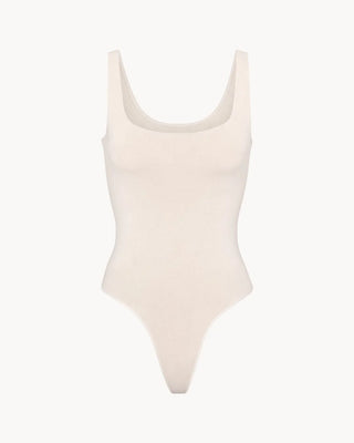 Body moldeador sin manga color marfil Shape Sculpt, vista frontal Pialü