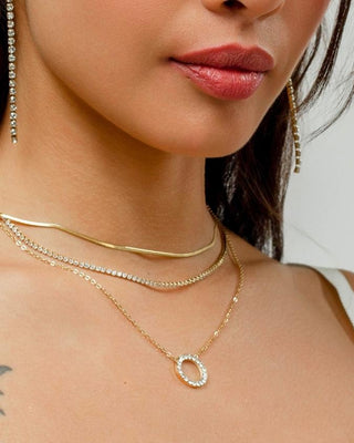 Collar Tennis de cristales regulable
