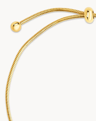 Pulsera Demeter dorada corrediza en muñeca, acero inoxidable Pialü