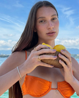 Anillo Begonia doble con Zircones