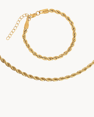 Set pulsera y collar  Trenzas