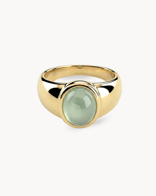 Anillo Oval Verde Aurora