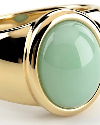 Anillo Oval Verde Aurora