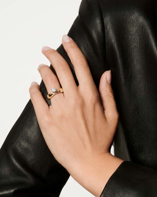 Anillo diamante wave