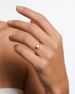 Anillo Corazón Dorado
