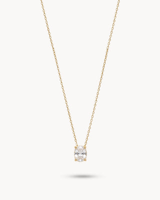 Collar Diamond con zircón ovalado