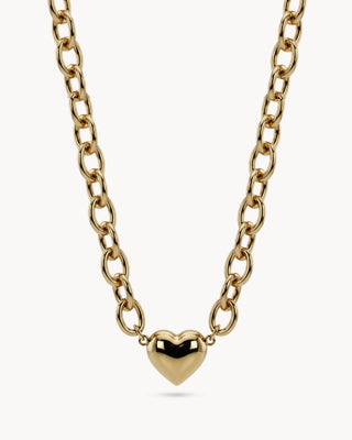 Collar Cadena Corazón Puffy