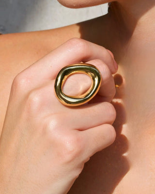 Anillo de aro le gusta el rock ajustable