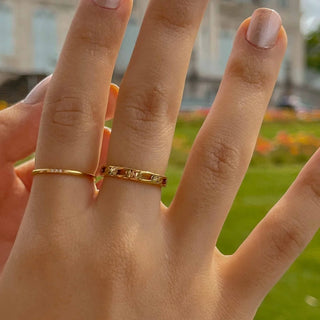 Anillo con Zircones Isla - pialu