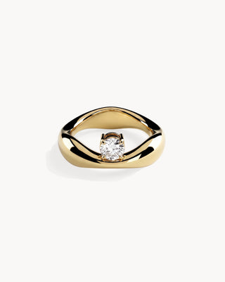 Anillo diamante wave