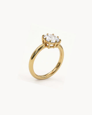 Anillo Solitario Oval