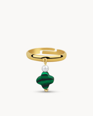 Anillo Suertuda en piedra malaquita