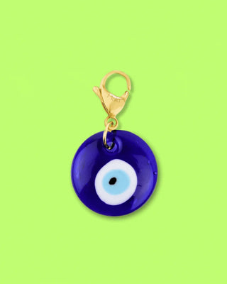 Charm ojo de la suerte azul con marco dorado para pulsera, joya waterproof de Pialü