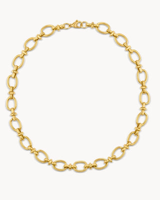 Collar cadena trenzada dorada Amelie, detalle nudo, waterproof de Pialü