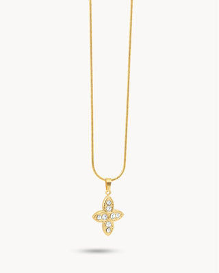 Collar dije escudo dorado con perlas rojas y ojo azul turquesa, joya waterproof de Pialü