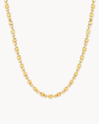 Collar dorado cadena con eslabones en relieve destellantes, waterproof de Pialü