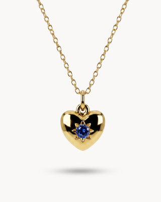 Collar Corazón piedra de nacimiento