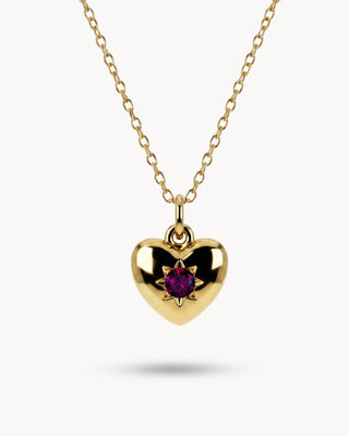 Collar Corazón piedra de nacimiento