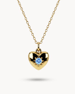 Collar Corazón piedra de nacimiento