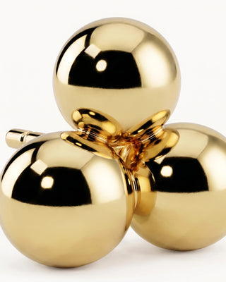 Aretes Bolitas Doradas