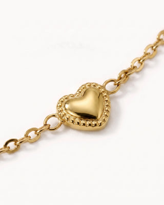 Pulsera Corazones Dorados