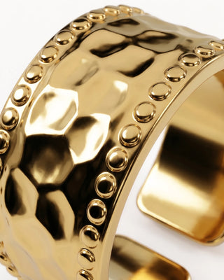 Anillo Banda Dorada Martillada