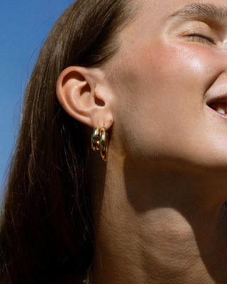 Argollas en forma de gota gruesas