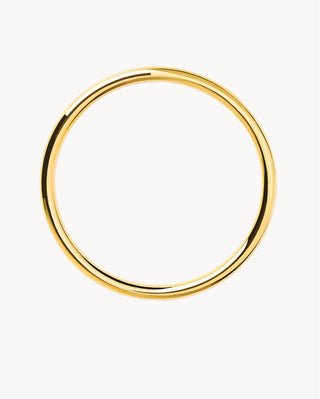 Pulsera de aro rígido circular dorado liso y brillante, joya waterproof de Pialü