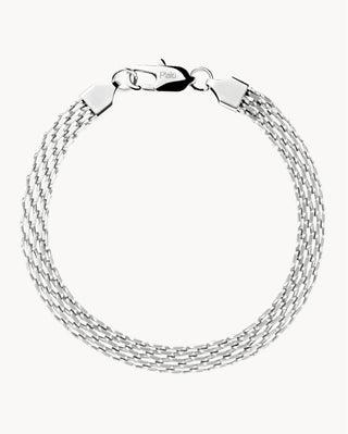 Pulsera ancha de malla plateada para hombre, joya waterproof de Pialü