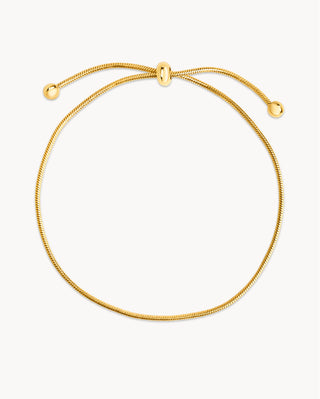 Pulsera dorada fina ajustable con cierre corredizo, waterproof de Pialü