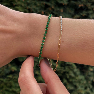Pulsera Tennis Ivy Esmeralda - pialu