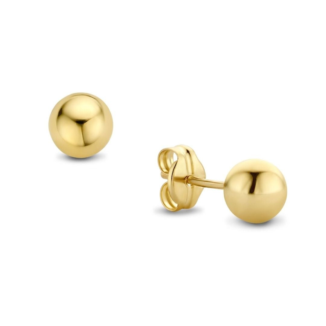 Aretes studs esfera gold - pialu
