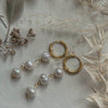 Aretes Versailles colgantes con perlas naturales - pialu