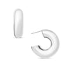 Argollas Bold ligeras color plata - pialu