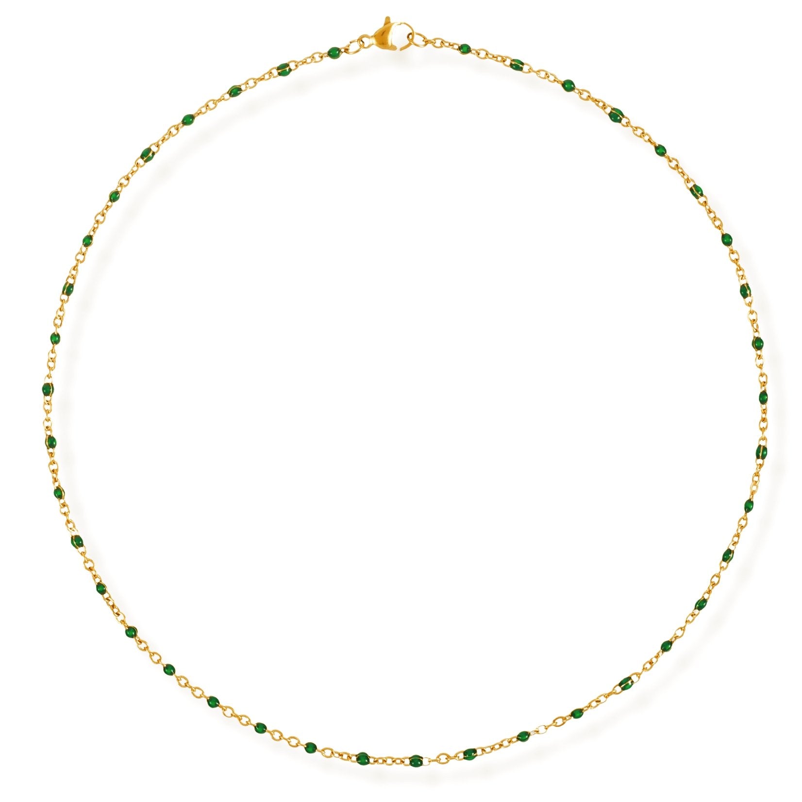 Collar Emeraud de perlitas esmeralda - pialu