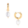 Hoops colgantes de perla barroca - pialu