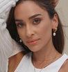 Hoops colgantes de perla barroca - pialu
