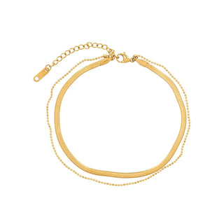 Tobillera doble cadena Primaveral - pialu